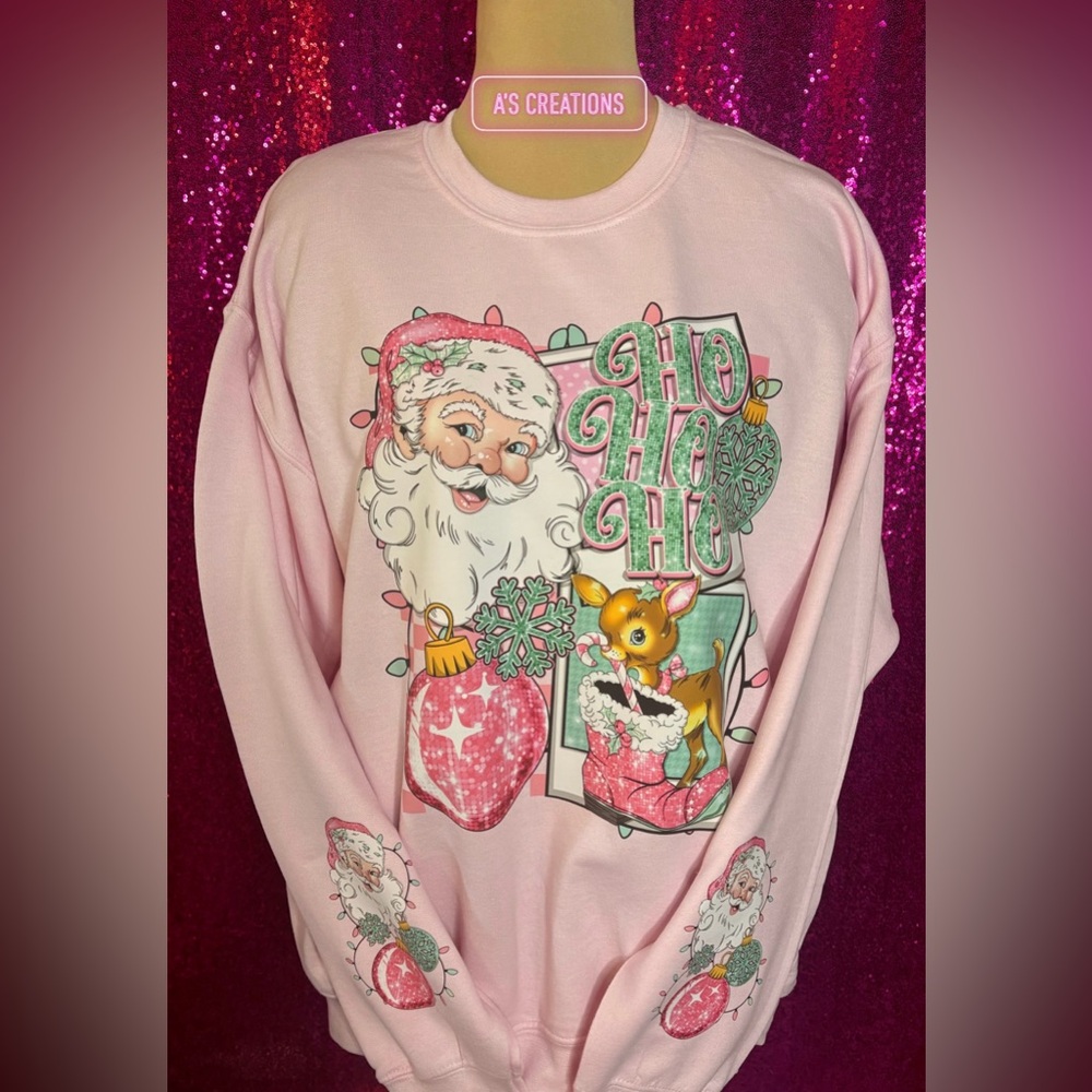Pink Santa Sweater